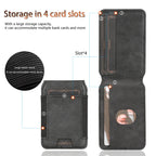 Magnetic Card Holder Case Z FOLD 7 - 3 Foldable Stand Leather Cover