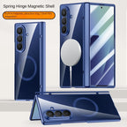 Magnetic Case Z FOLD 7 Electroplated Tempered Glass Front Film Anti-Fingerprint