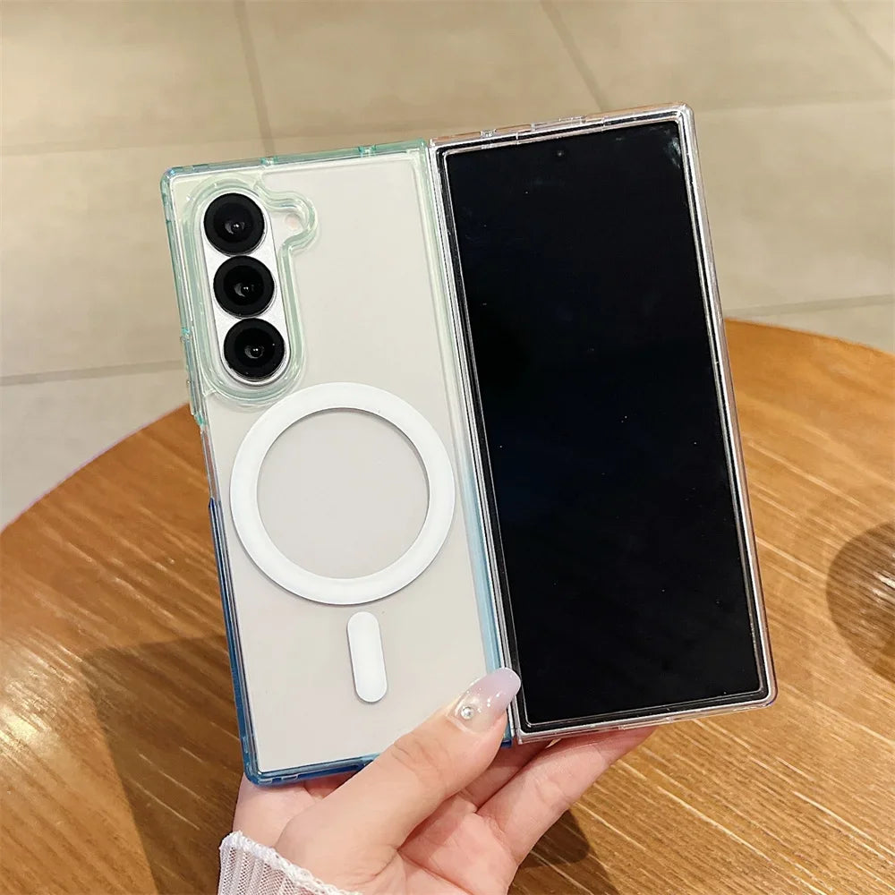 Dopamine Gradient Clear Case Z FOLD 7 - 3 Anti-Drop Wireless Charging