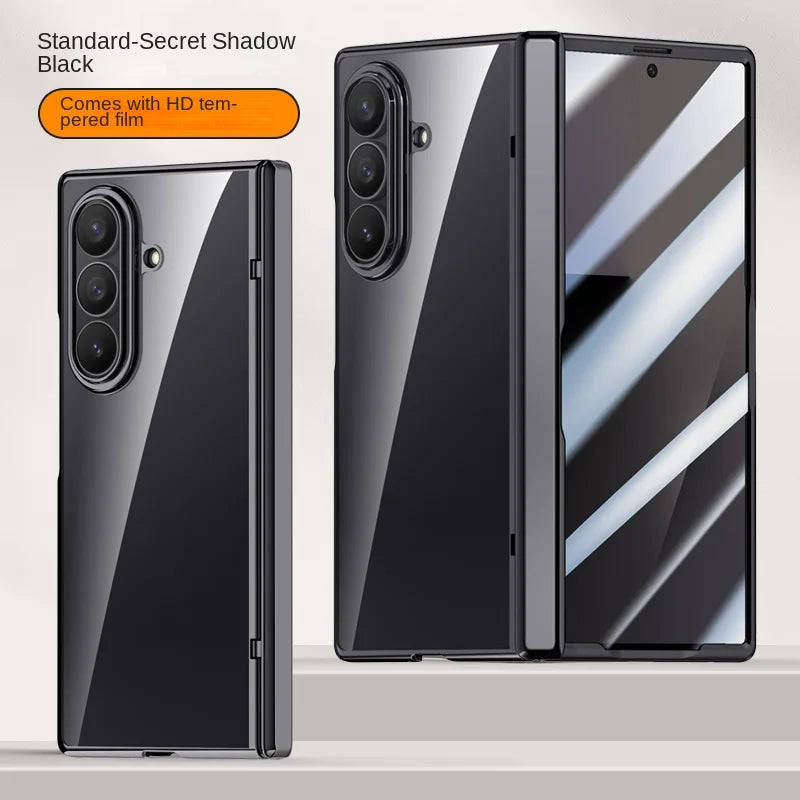 Magnetic Case Z FOLD 7 Electroplated Tempered Glass Front Film Anti-Fingerprint