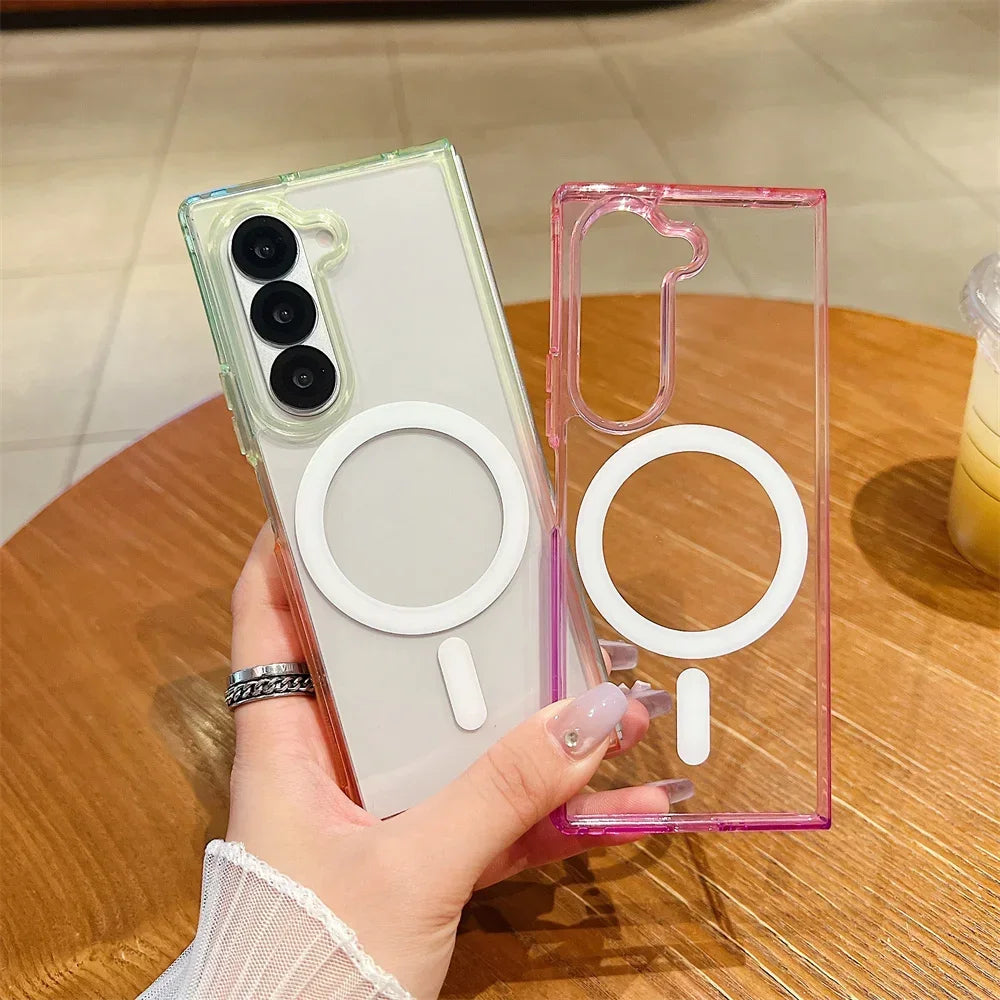 Dopamine Gradient Clear Case Z FOLD 7 - 3 Anti-Drop Wireless Charging