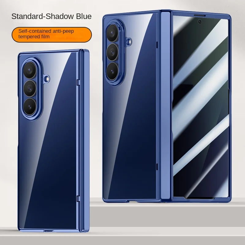 Magnetic Case Z FOLD 7 Electroplated Tempered Glass Front Film Anti-Fingerprint