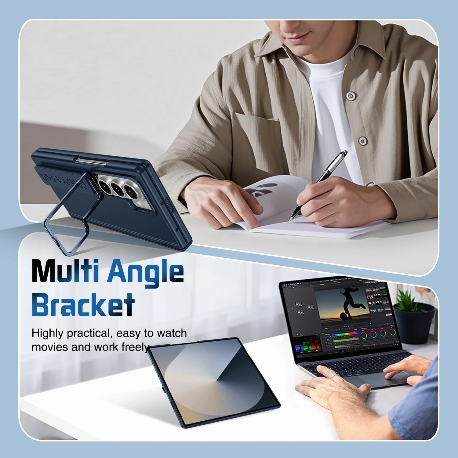 Camera Holder Case Z FOLD 7 - 3 Hard PC Shockproof Cover with Hinge Protection