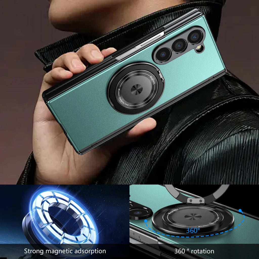 Aluminum Alloy Plate Case Z FOLD 7 - 4 360° Rotatable Magnet Bracket Phone Cover