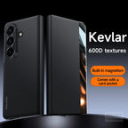 Carbon Fiber Case Z FOLD 7 - 4 Leather MagSafe Flip Window Cover