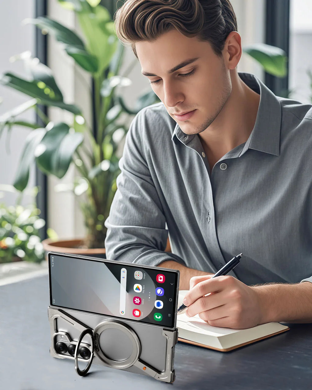 Metal Magnetic Case Z FOLD 7 - 5 Frameless Shockproof Phone Cover with Stand