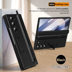 360 Full Protection Leather Case Z FOLD 7 - 2 with Touch Pen and Tempered Glass