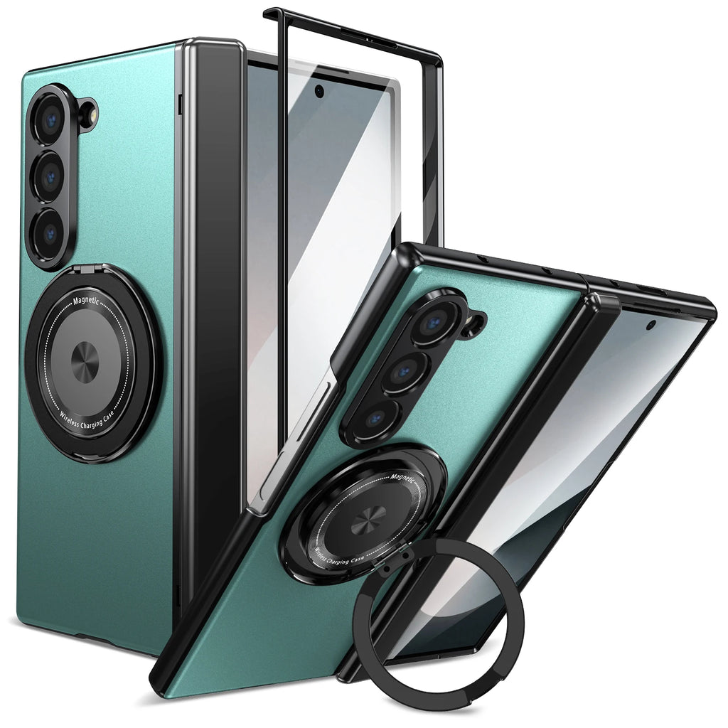 Aluminum Alloy Plate Case Z FOLD 7 - 4 360° Rotatable Magnet Bracket Phone Cover