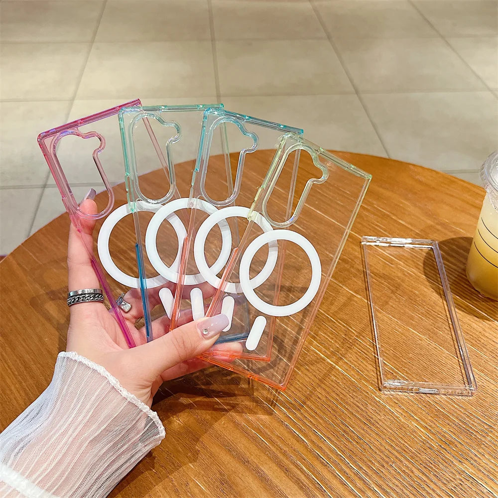 Dopamine Gradient Clear Case Z FOLD 7 - 3 Anti-Drop Wireless Charging