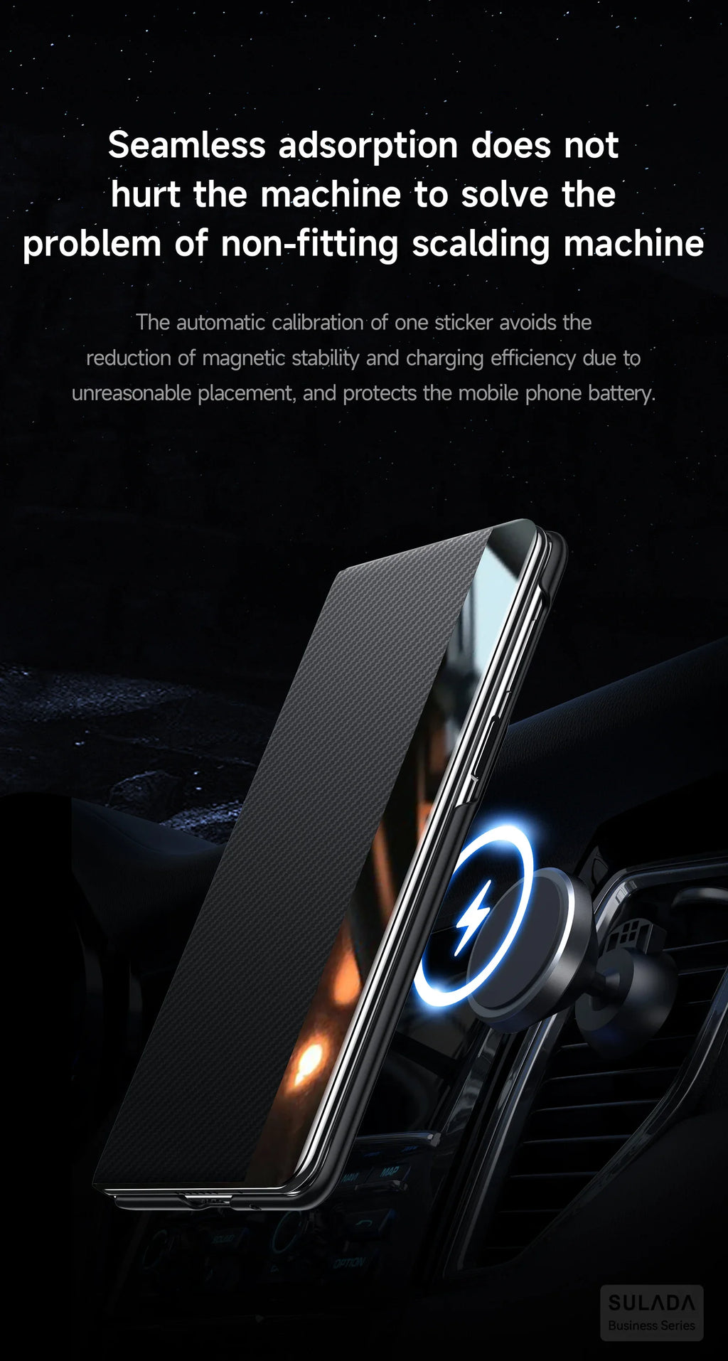 Carbon Fiber Case Z FOLD 7 - 4 Leather MagSafe Flip Window Cover