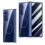 Magnetic Case Z FOLD 7 Electroplated Tempered Glass Front Film Anti-Fingerprint