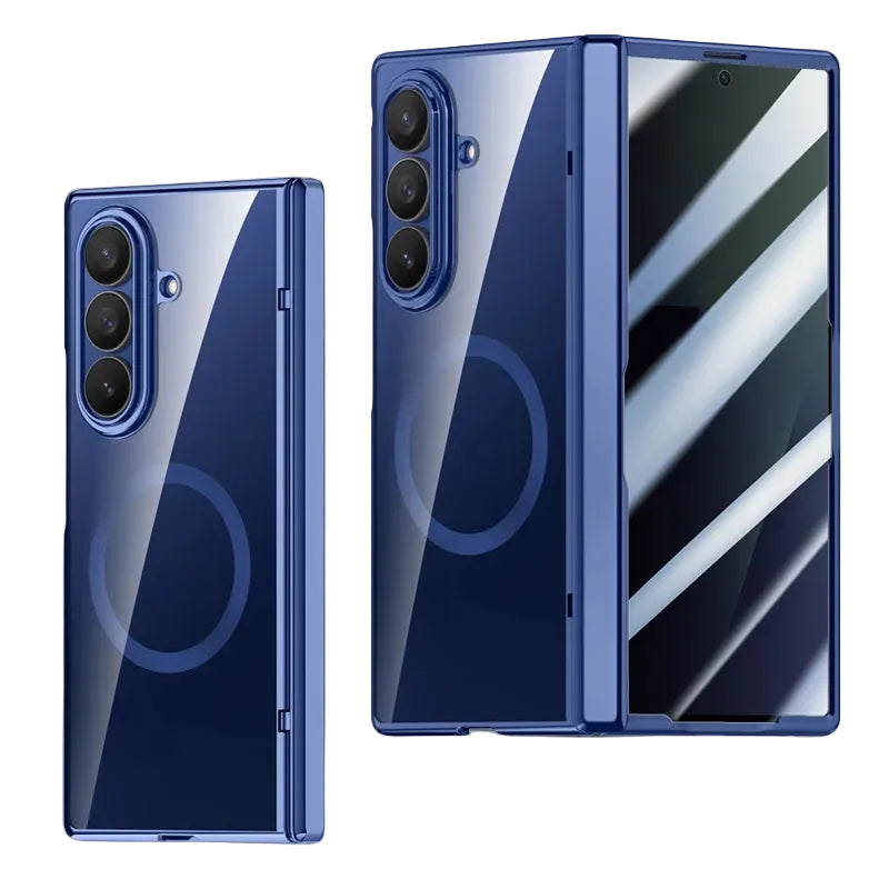Magnetic Case Z FOLD 7 Electroplated Tempered Glass Front Film Anti-Fingerprint