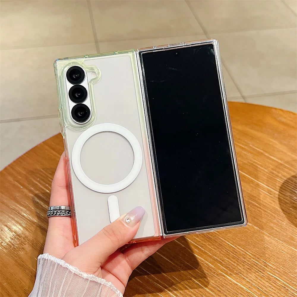 Dopamine Gradient Clear Case Z FOLD 7 - 3 Anti-Drop Wireless Charging