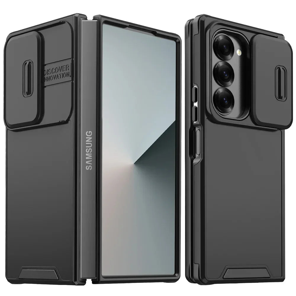 Luxury Slide Camera Case Z FOLD 7 - 4 Armor Back Cover