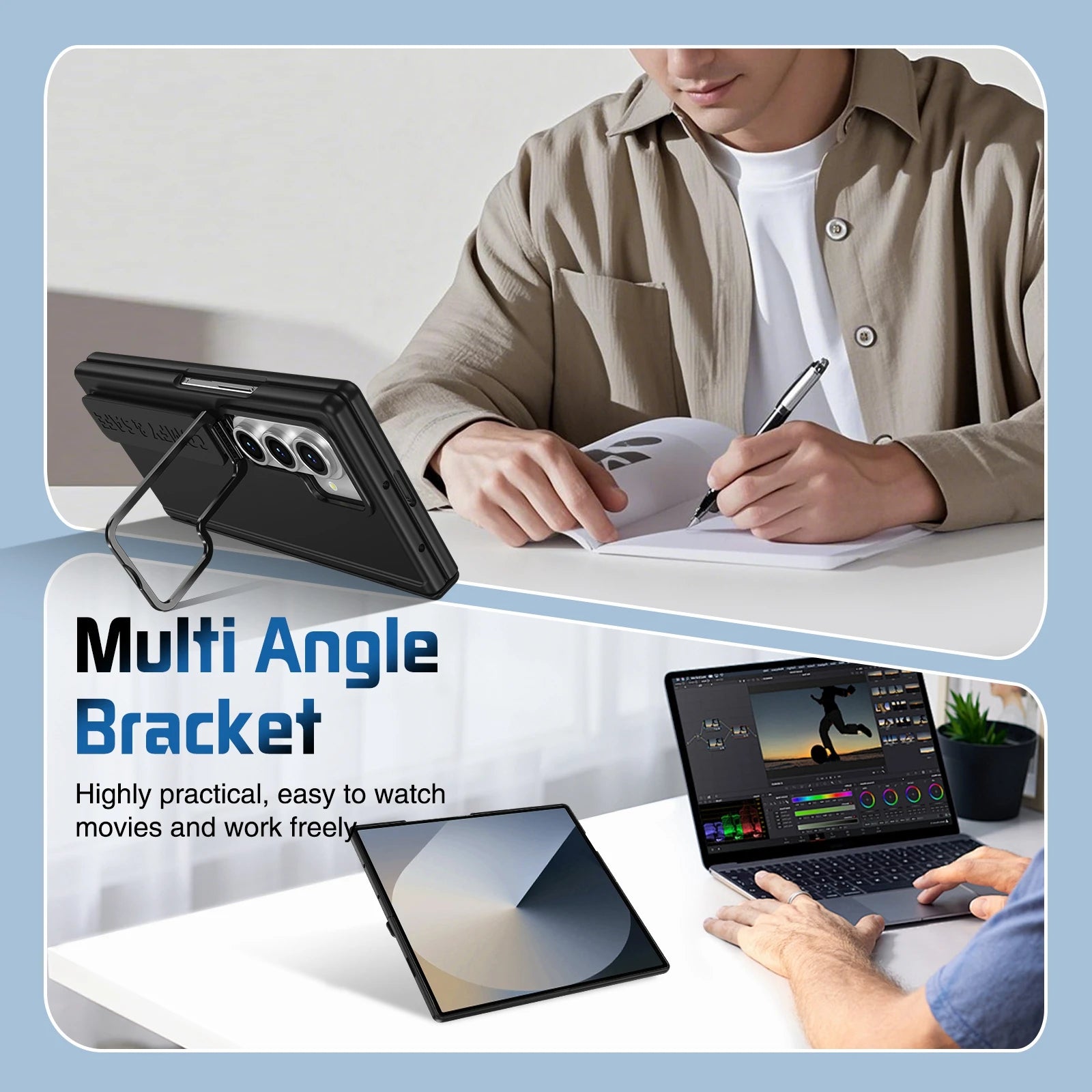 Case Z FOLD 7 - 5 Magnetic Slim Fit with Kickstand and Hinge Protection