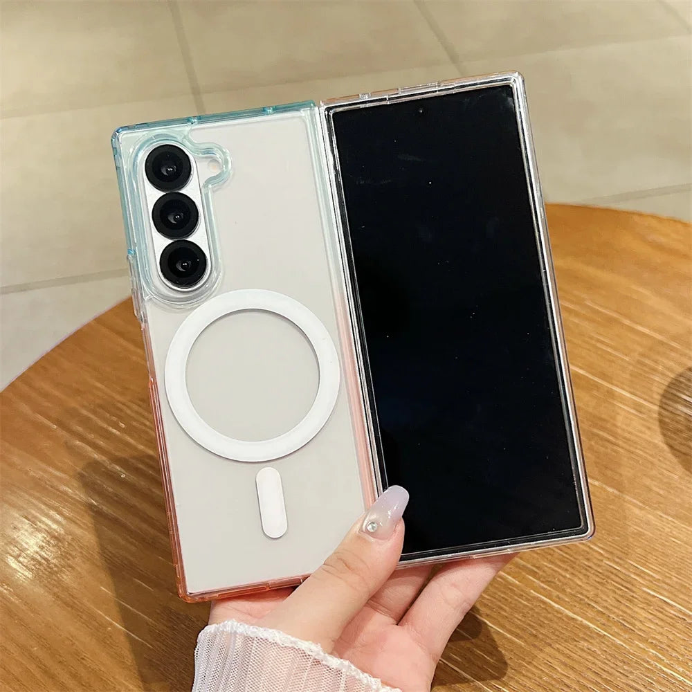 Dopamine Gradient Clear Case Z FOLD 7 - 3 Anti-Drop Wireless Charging