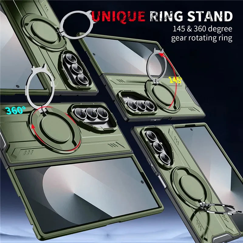 Armor Case Z FOLD 7 Durable Magnetic Holder Cover with Slide Camera Protection