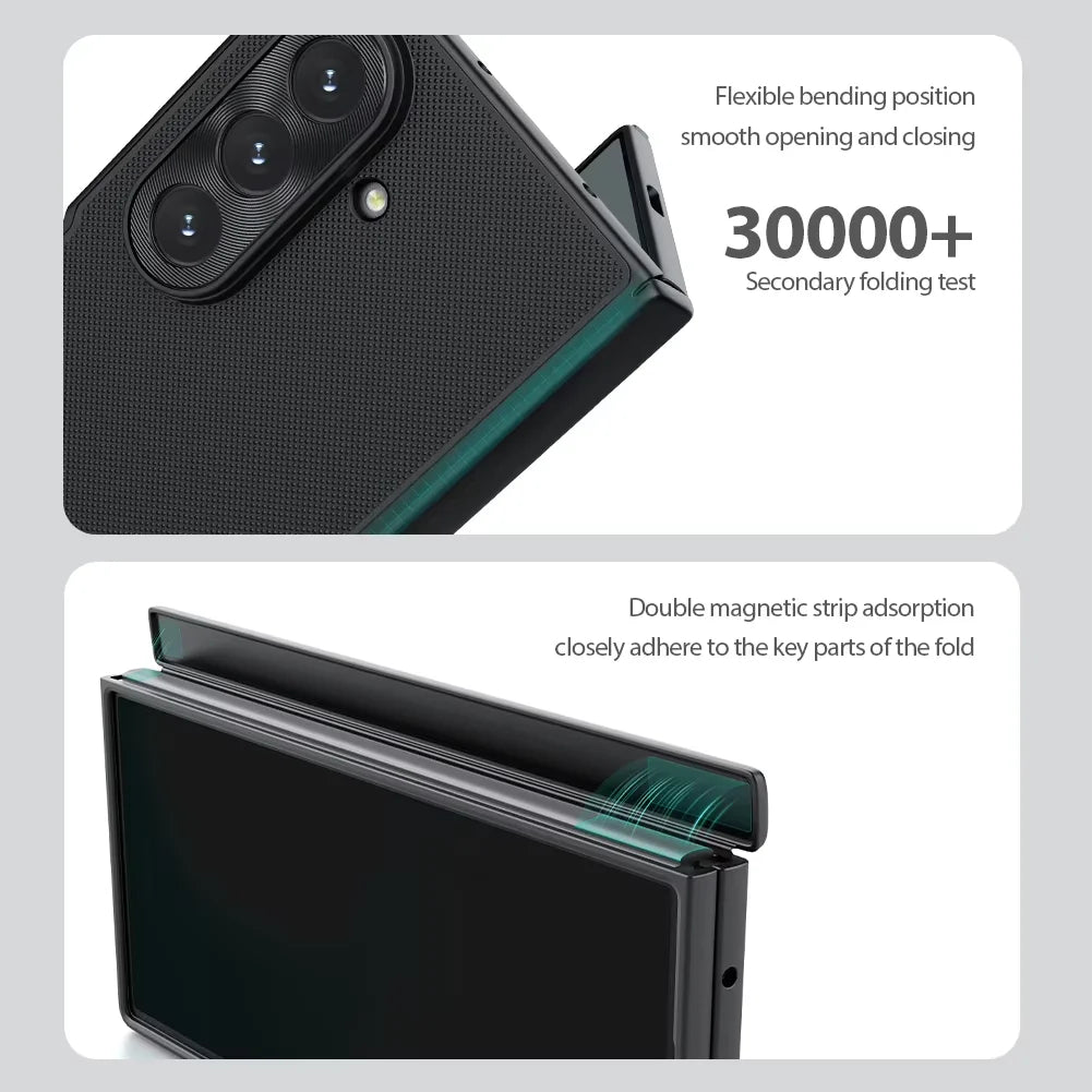 Magnetic Phone Case Z FOLD 7 - Black Shockproof Protective Cover