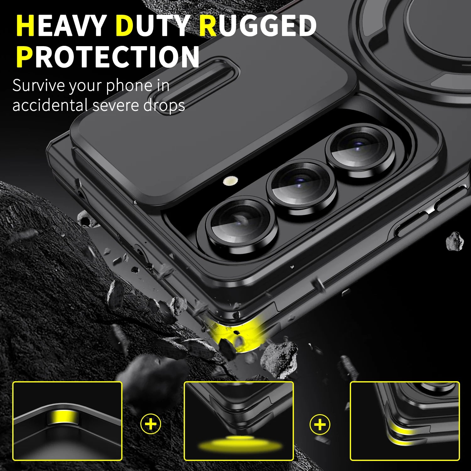 Non-slip Shockproof Armor Case Z FOLD 7 - 6 Protective Magnetic Cover
