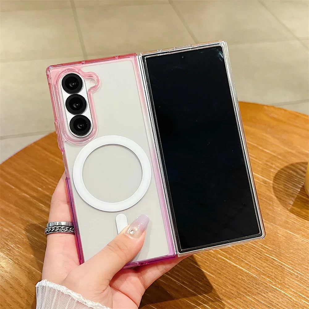 Dopamine Gradient Clear Case Z FOLD 7 - 3 Anti-Drop Wireless Charging