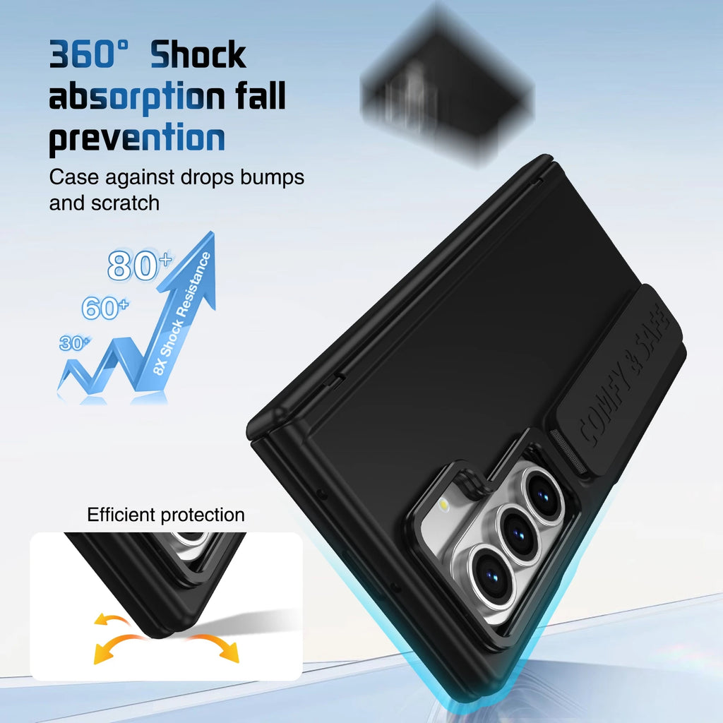 Case Z FOLD 7 - 5 Magnetic Slim Fit with Kickstand and Hinge Protection