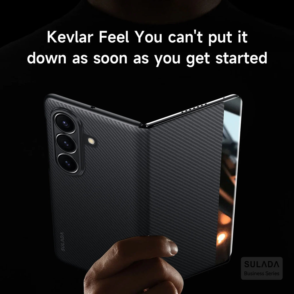 Carbon Fiber Case Z FOLD 7 - 4 Leather MagSafe Flip Window Cover