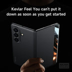 Carbon Fiber Case Z FOLD 7 - 4 Leather MagSafe Flip Window Cover