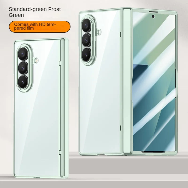 Magnetic Case Z FOLD 7 Electroplated Tempered Glass Front Film Anti-Fingerprint
