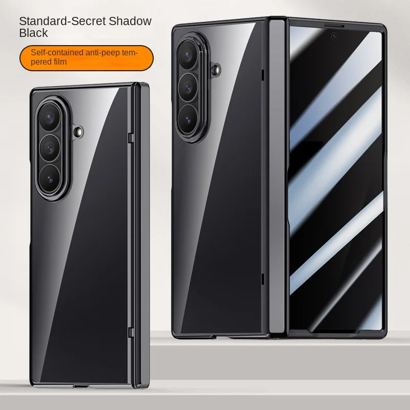 Magnetic Case Z FOLD 7 Electroplated Tempered Glass Front Film Anti-Fingerprint