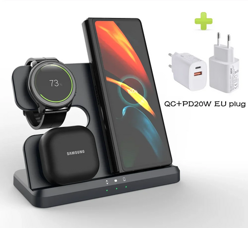 3 in 1 Charger Z FOLD 7 - 2 Wireless Charging Station for Samsung Devices